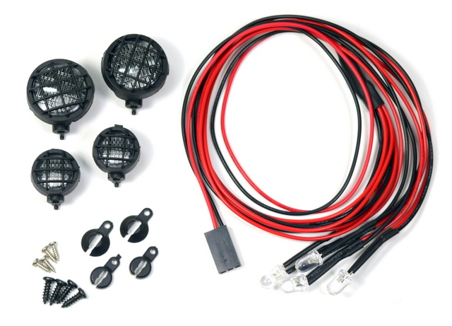 Nebelscheinwerfer Set Rund inkl. LED''s 1:10 (4 )