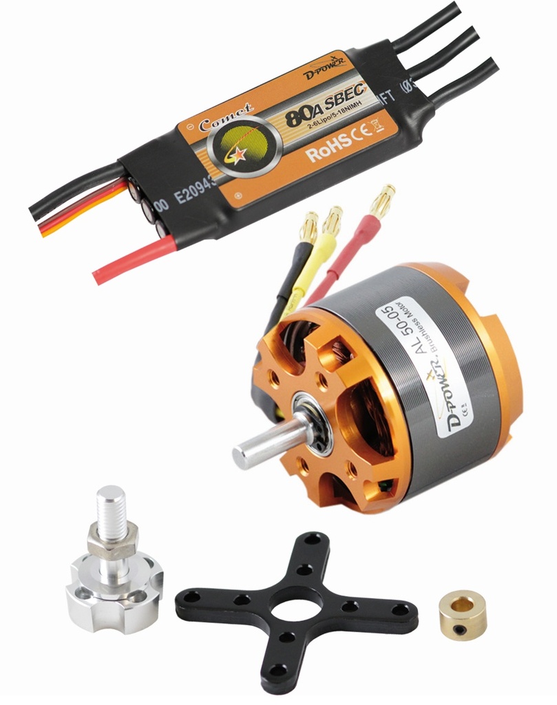 D-Power SET BL-Motor AL50-05 & Regler 80A