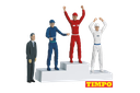 Siegerpodest mit Figuren