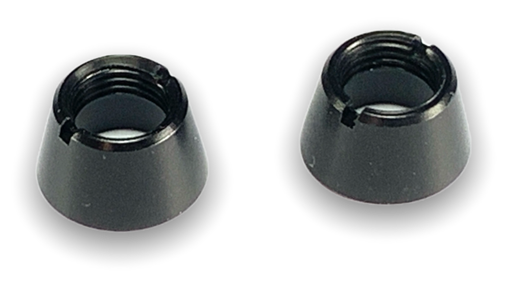 Ziermutter schwarz für DS-12/14/16 Frontpanel (2 Stück)