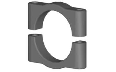 Halbschellen für Heckrohrabstrebung Ï 25mm