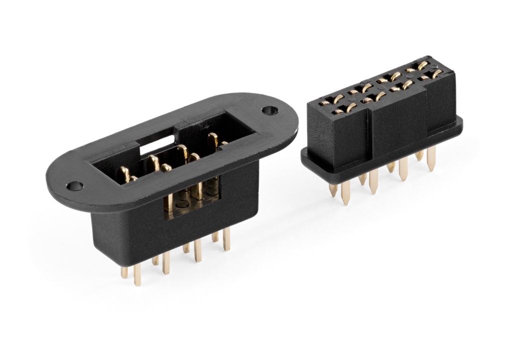 MPX Stecker Buchse Paar für Tragflächenanschluss schwarz
