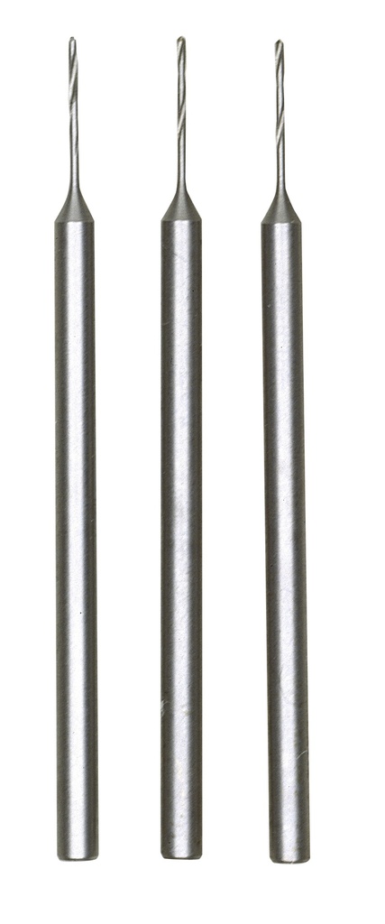 Mikro-Spiralbohrer (HSS-Stahl), 0,5 mm, 3 Stück