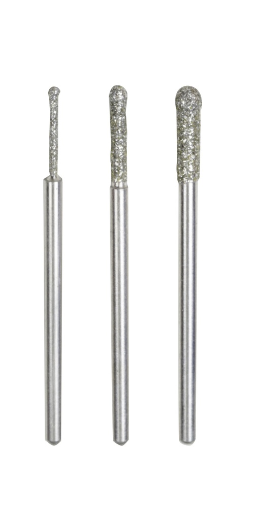 Diamant-beschichtete Schleifstifte, Kugel Ø 2,2 mm