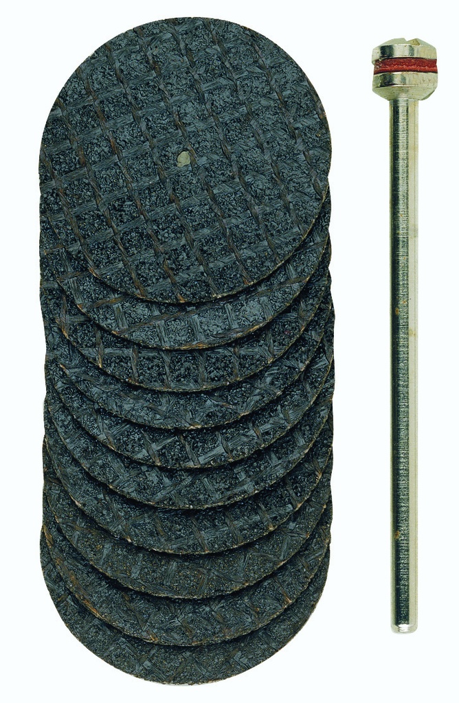 Trennscheibe mit Gewebe, 22 mm, 10 Stück + 1 Träge