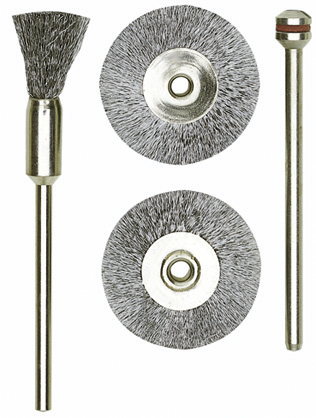 Pinselbürsten Stahl, 8 mm, 2 Stück