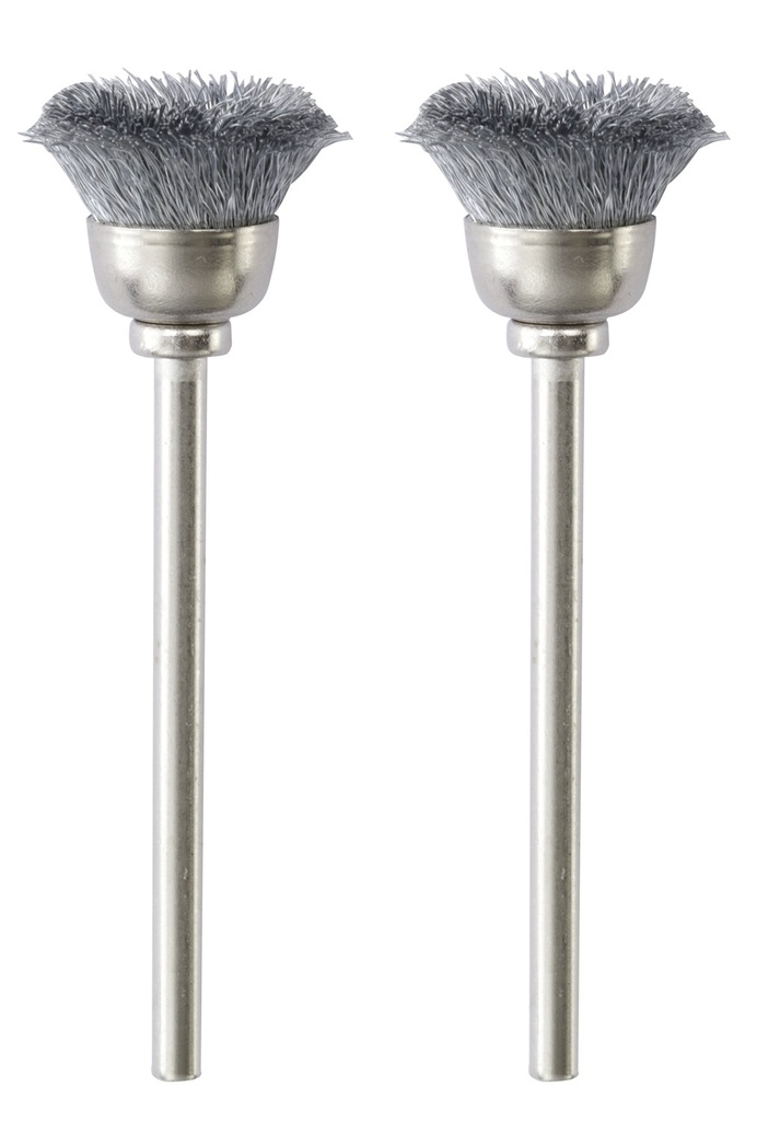 Topfbürsten, Stahl, 13 mm, 2 Stück