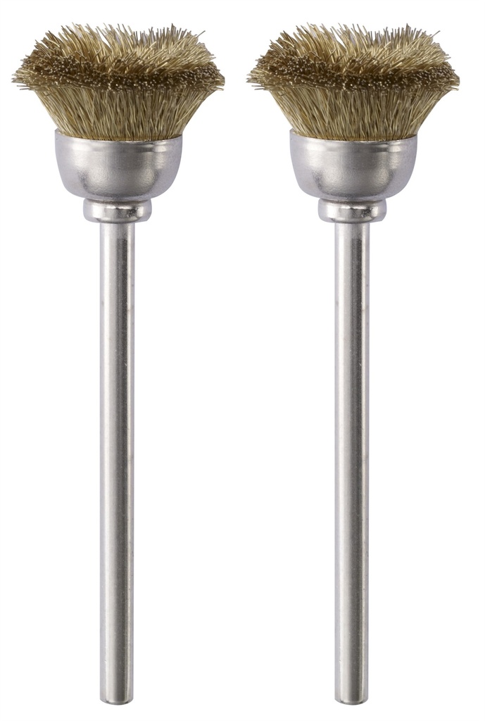 Topfbürsten Messing, 13 mm, 2 Stück