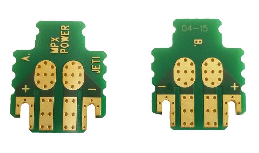 JETImodel Lötplatine für MPX St./Bu. 2polig-Power (2er Set)
