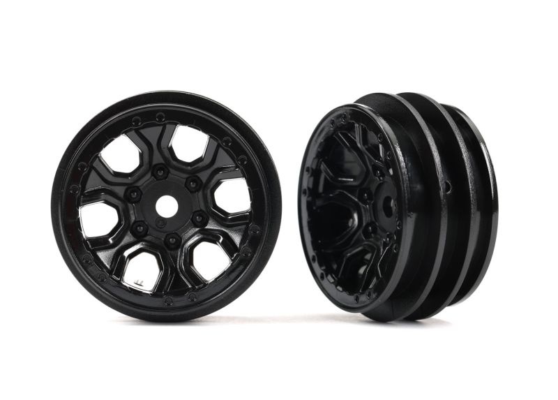 Felgen für TRX-4m Schwarz 6 Speichen 1.0" 2 Stk