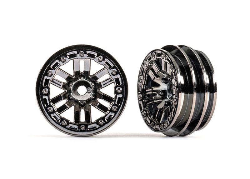 Felgen für TRX-4m Schwarz-Chrom 10 Speichen 1.0" 2 Stk