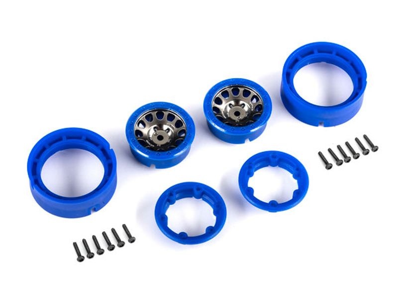 Method Race Felgen 1,0" Beadlock schwarz/blaufür TRX-4m
