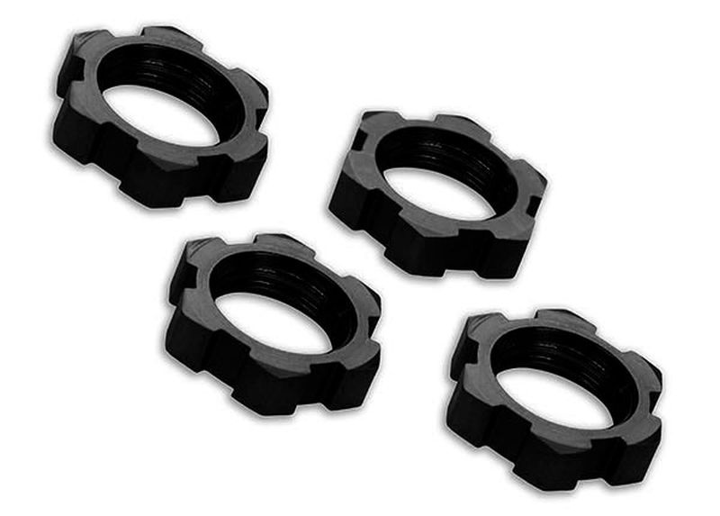 Radmuttern verzahnt Aluminium Schwarz 17mm (4 Stk)