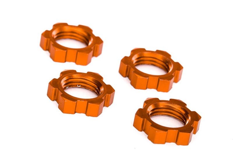 Radmuttern verzahnt Aluminium Orange 17mm (4 Stk)