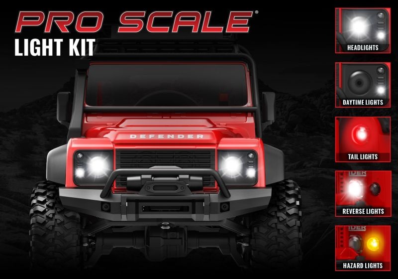 LED LICHT SET KOMPLETT DEFENDER 1/18 TRAXXAS