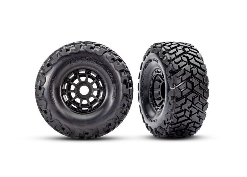 Maxx SC Reifen belted auf Felgen schwarz 17mm (2) Maxx Slash