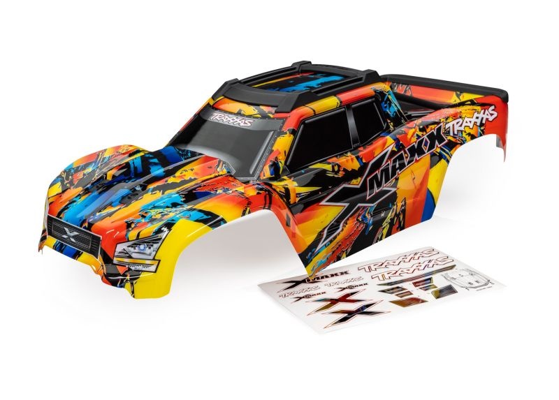 Karosserie X-Maxx Solar-Flare mit Aufkleber TRAXXAS
