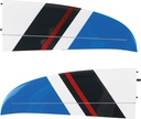 Robbe Modellsport V-Leitwerk Avalanche ARF Voll-CFK Elekrik Version, weiss/blau, Paar