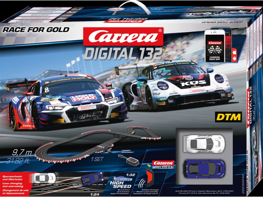 Carrera Digital 132 Race for Gold – Rennbahn Starterset