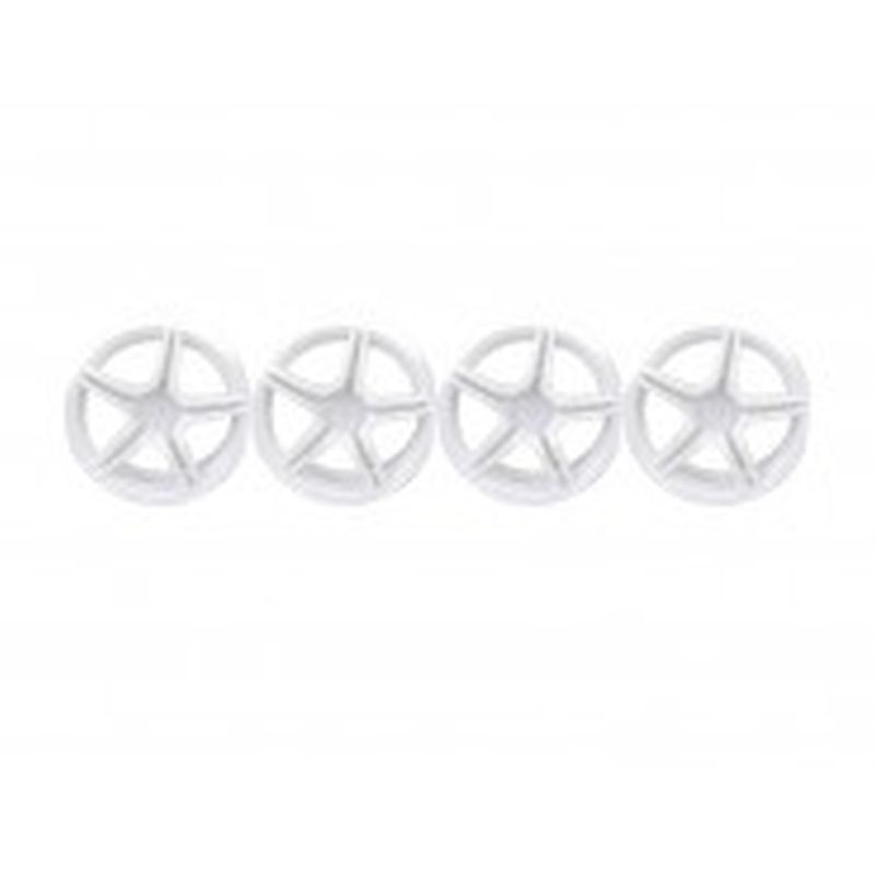 1/10 TC 5 Spoke Split Rims White  (4)