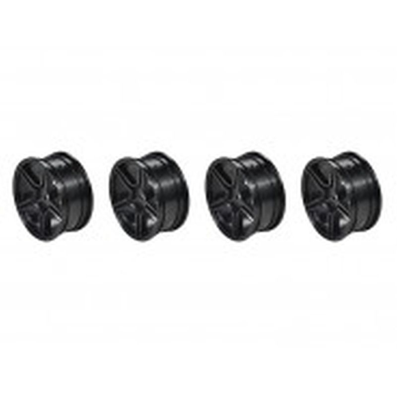 1/10 TC 5 Spoke Split Rims +3MM Offset Black (4)