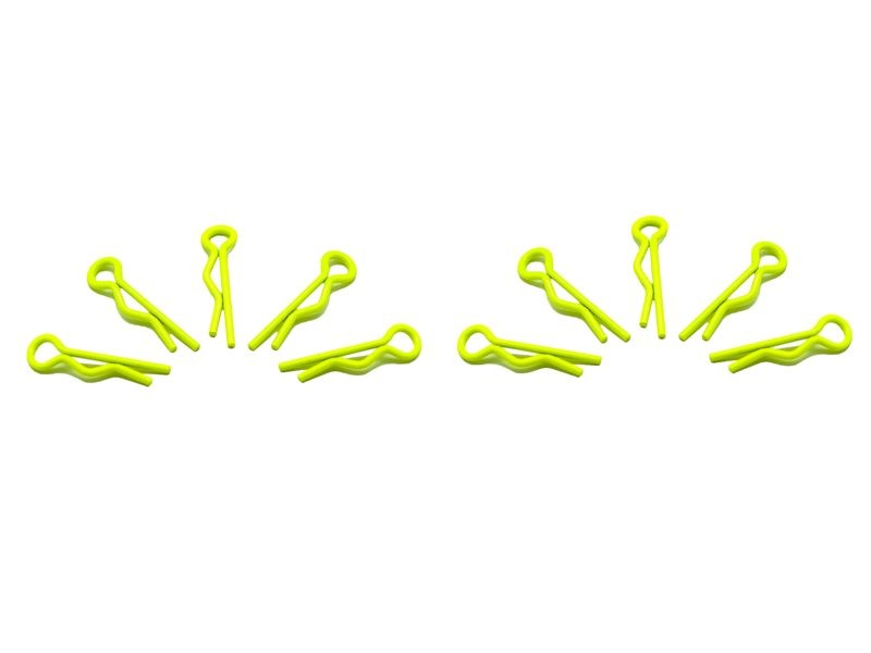 small body clip 1/10 - fluorescent yellow  (10)
