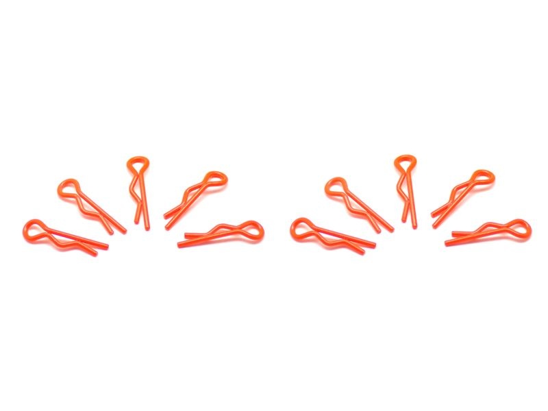 small body clip 1/10 - fluorescent red  (10)