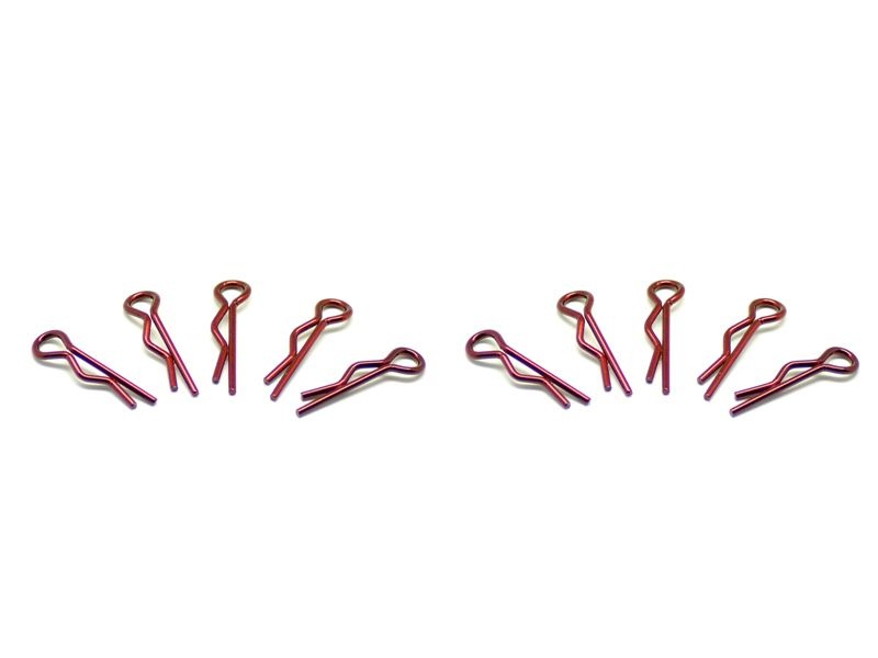 small body clip 1/10 - metallic red  (10)
