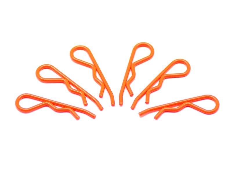 body clip 1/8 - fluorescent red  (6)