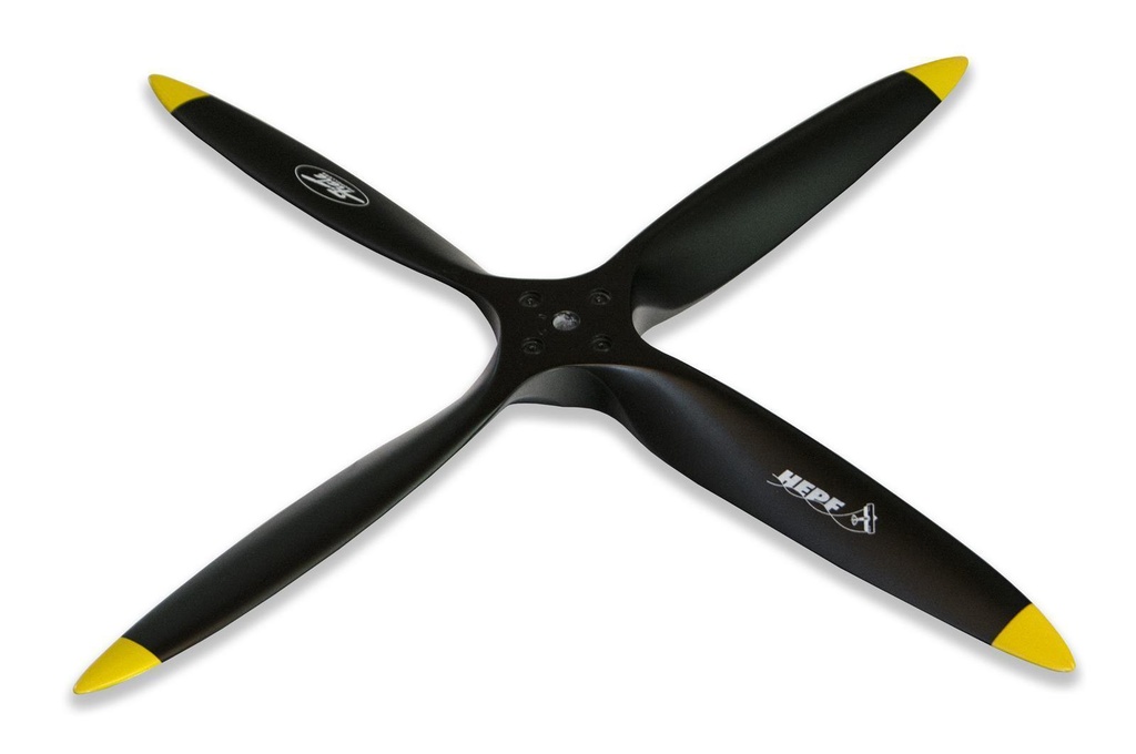 Fiala 4-Blatt 17x14 Verbrenner Holzpropeller - schwarz