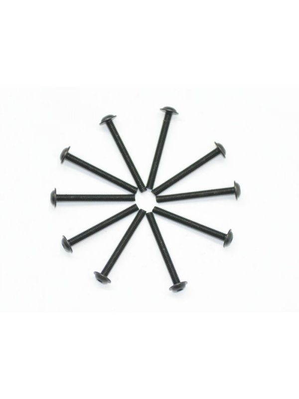 Screw allen roundhead flanged M3x28 (10)
