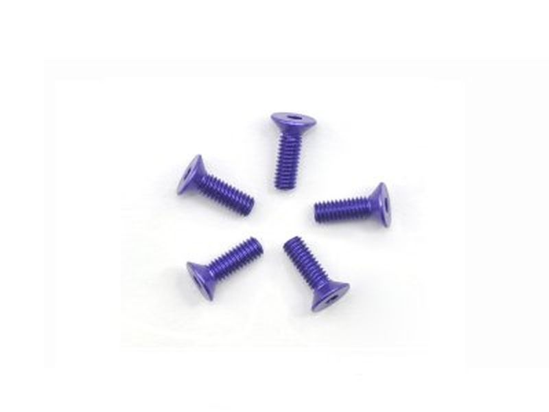 Alu Screw allen countersunk M2.5x8 Purple (7075) (5)