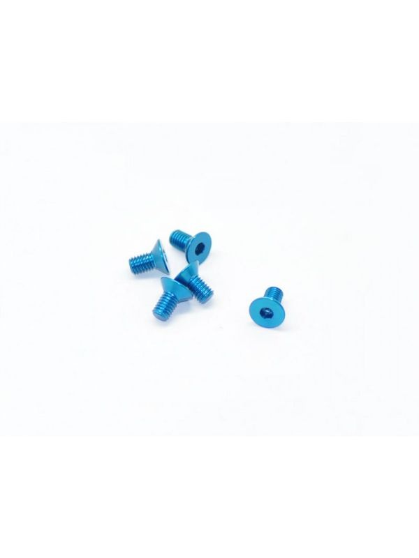 Alu Screw allen countersunk M3x6 Blue (7075) (5)
