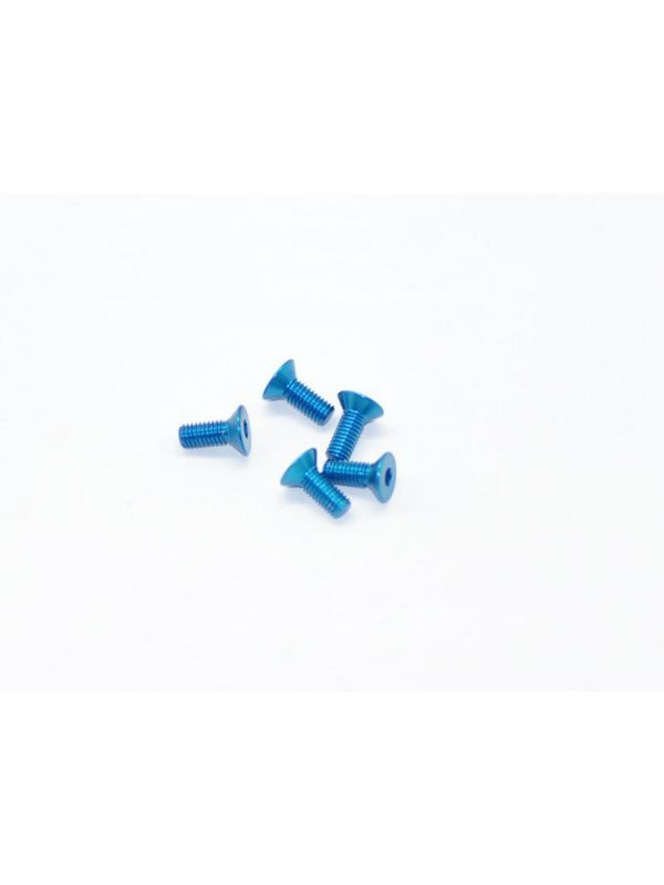 Alu Screw allen countersunk M3x8 Blue (7075) (5)