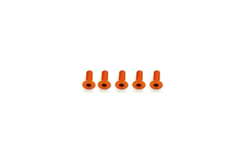 Alu Screw allen countersunk M3x8 Orange (7075) (5)