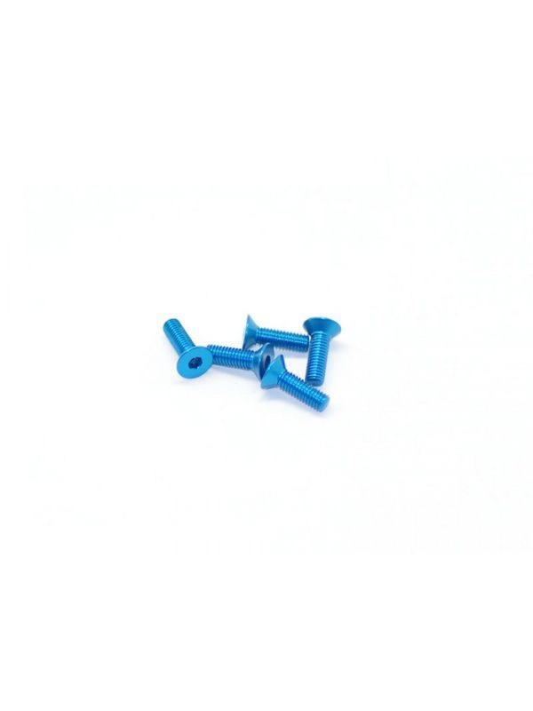 Alu Screw allen countersunk M3x10 Blue (7075) (5)