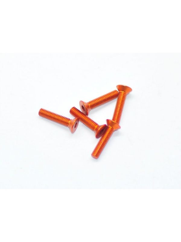Alu Screw allen countersunk M3x14 Orange (7075) (5)