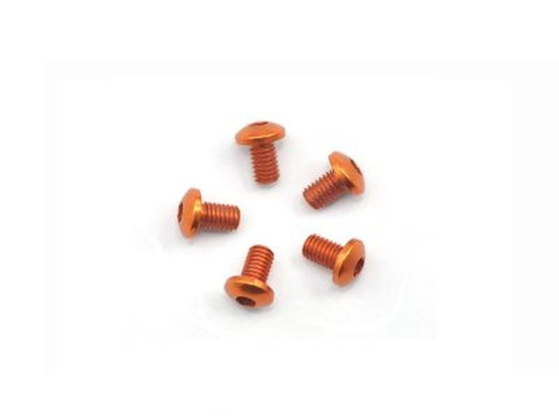 Alu Screw allen roundhead M3x5 Orange (7075) (5)