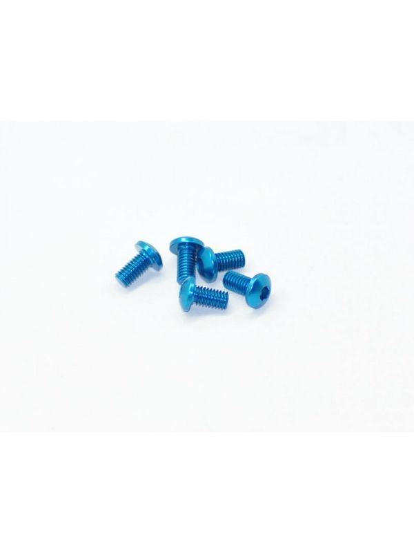 Alu Screw allen roundhead M3x6 Blue (7075) (5)