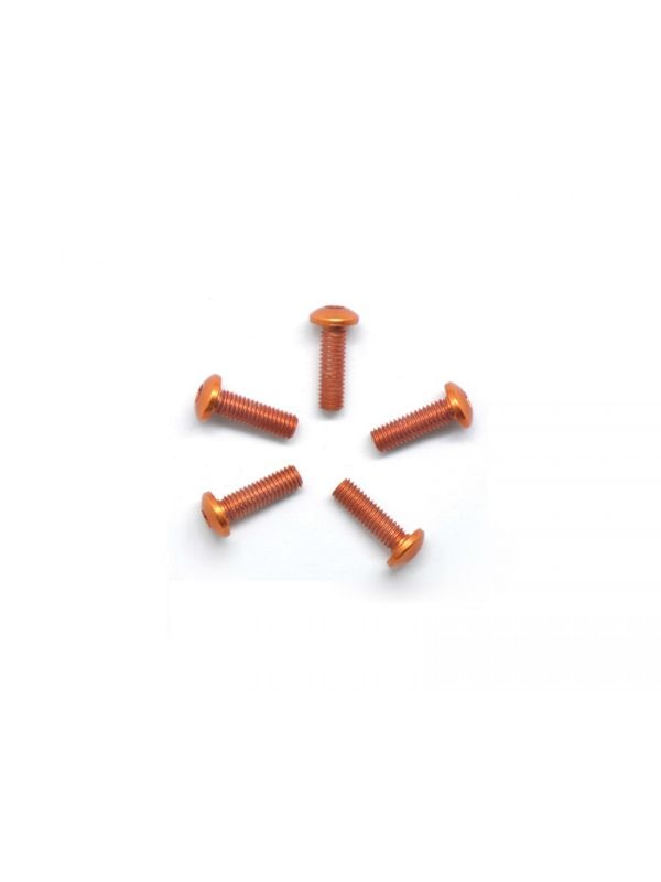 Alu Screw allen roundhead M3x10 Orange (7075) (5)