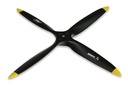 Fiala 4-Blatt 26x12 Verbrenner Holzpropeller - schwarz