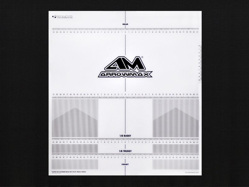 Plastic Set-up Board Decal for 1/8 Off-road & Truggy
