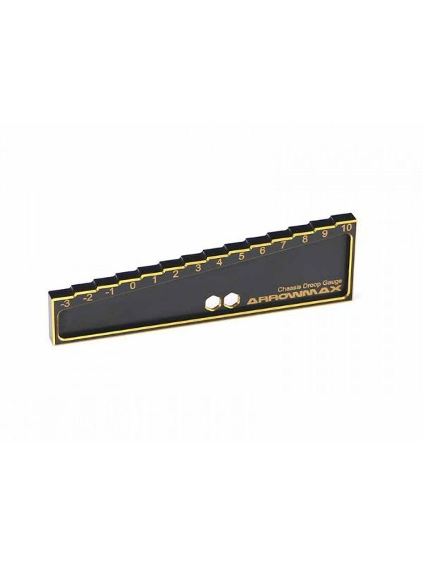 Chassis Droop Gauge -3 to 10mm for 1/8, 1/10 Cars (20mm) Bla