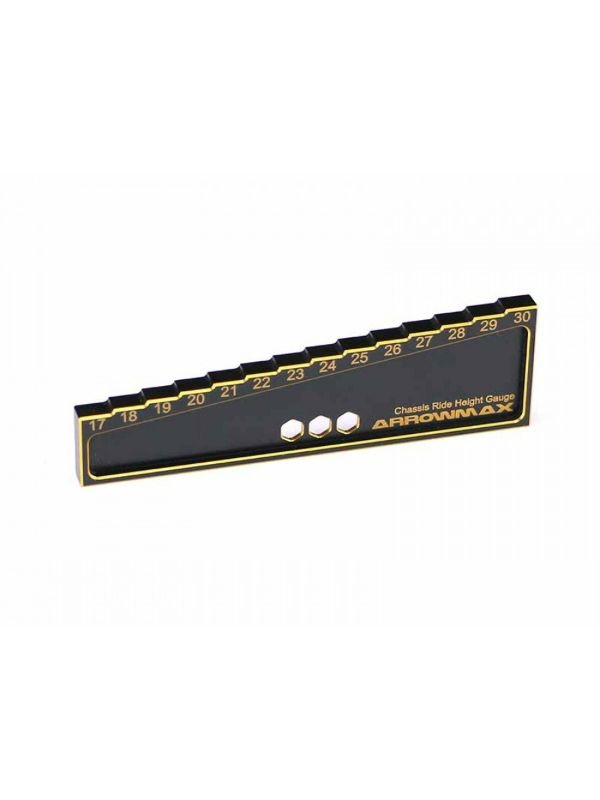 Chassis Ride Height Gauge 17 to 30mm for 1/8 Off-Road  Black