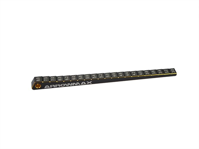 Ultra-Fine Chassis Ride Height Gauge 3-8MM Black Golden