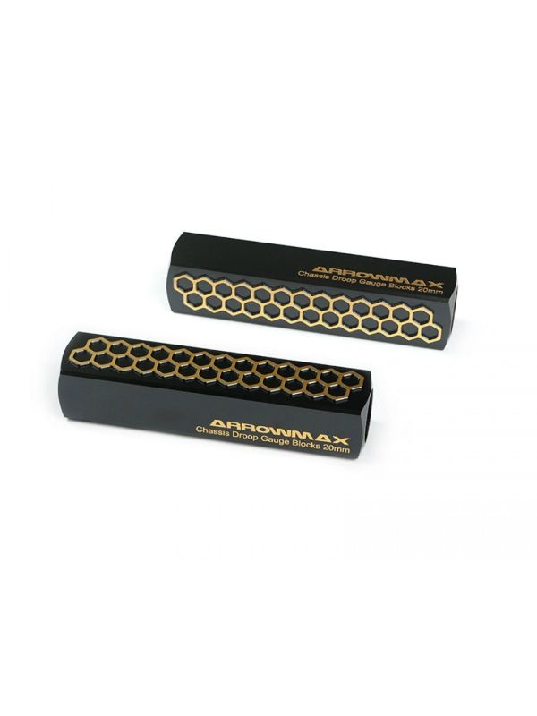 Chassis Droop Gauge Blocks 20 MM Black Golden (2)