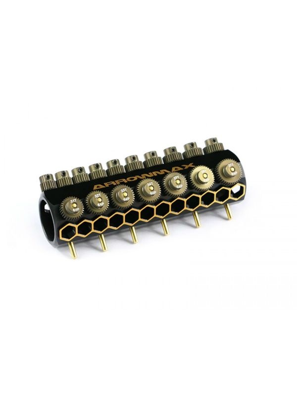 Set Of 17 Alu Pinions 64DP With Caddy 21T ~ 37T