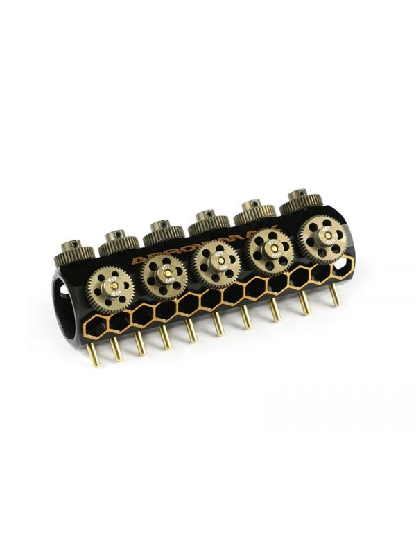 Set Of 11 Alu Pinions 64DP With Caddy 38T ~ 48T