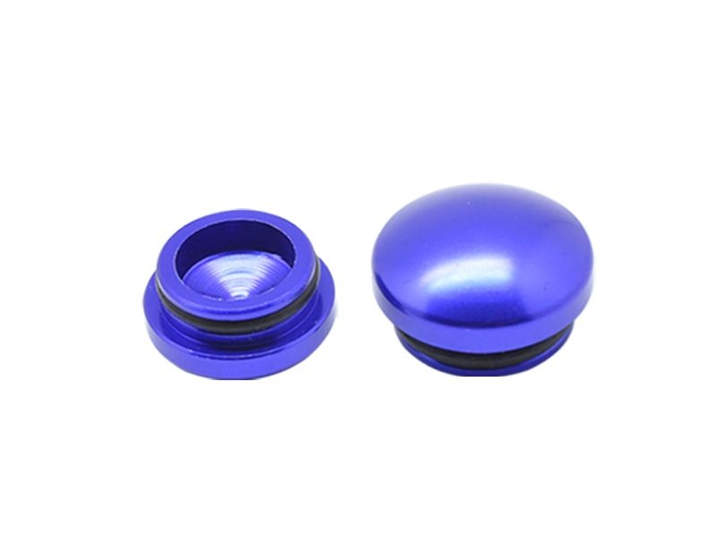 18MM & 22MM ALUMINUM END CAP - PURPLE (2)