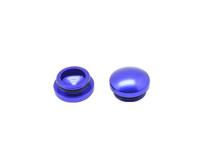 14MM ALUMINUM END CAP - PURPLE (2)